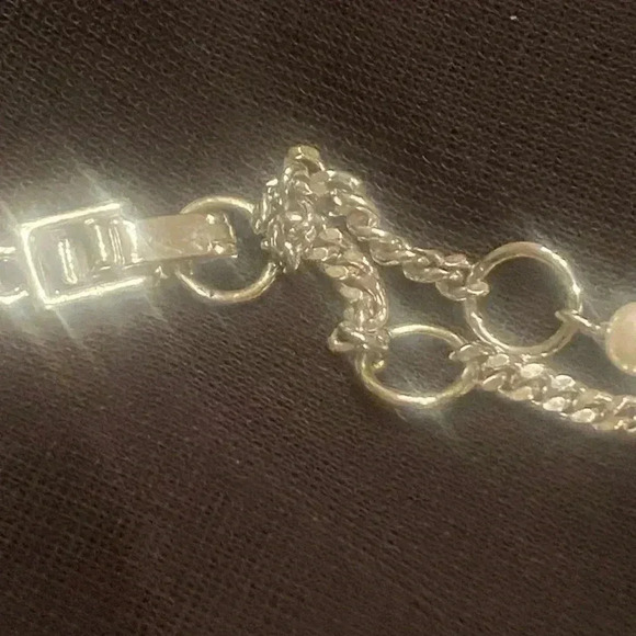 Charter Club Crystal and Faux Pearl Necklace with Matching Earrings - Picture 3 of 5